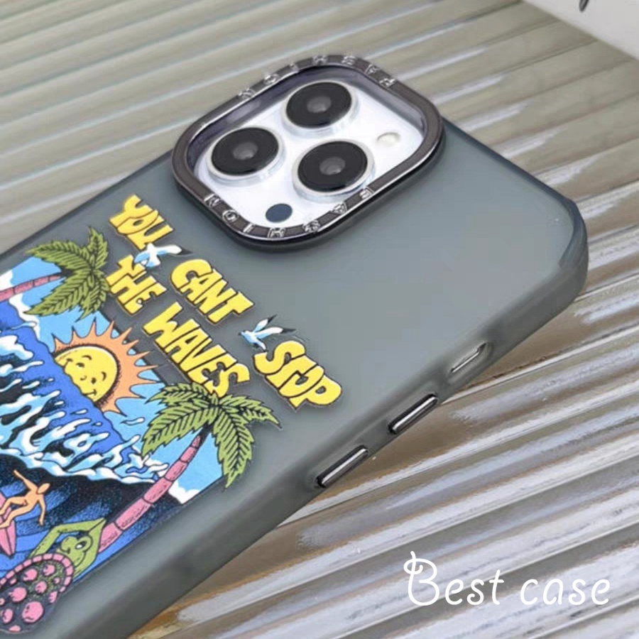 Ốp Điện Thoại Cứng In Hình Cây Dừa / Sóng Biển Cho iphone 11 12 13 14 15 pro max