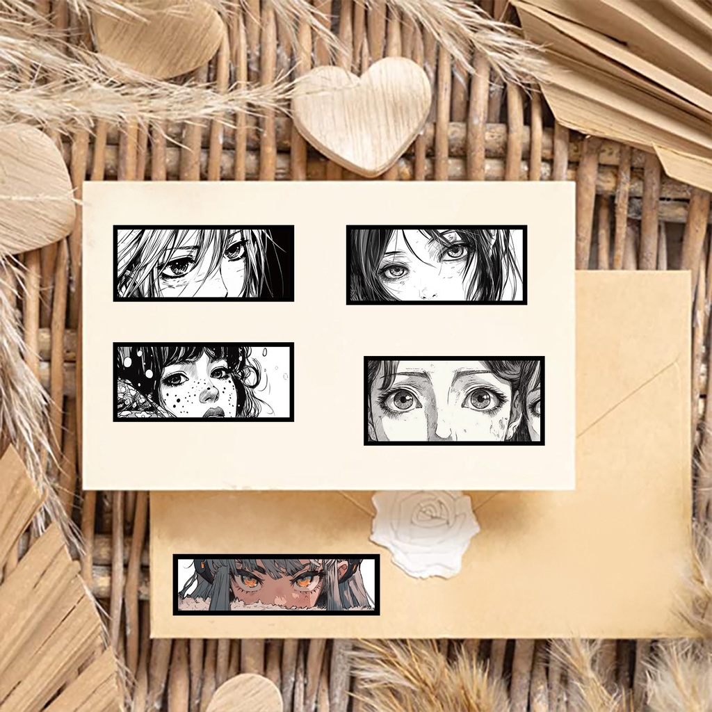 Bộ 50 Miếng Dán Chống Thấm Nước Họa Tiết Hoạt Hình graffiti Trang Trí Mũ Bảo Hiểm / Bút Chì