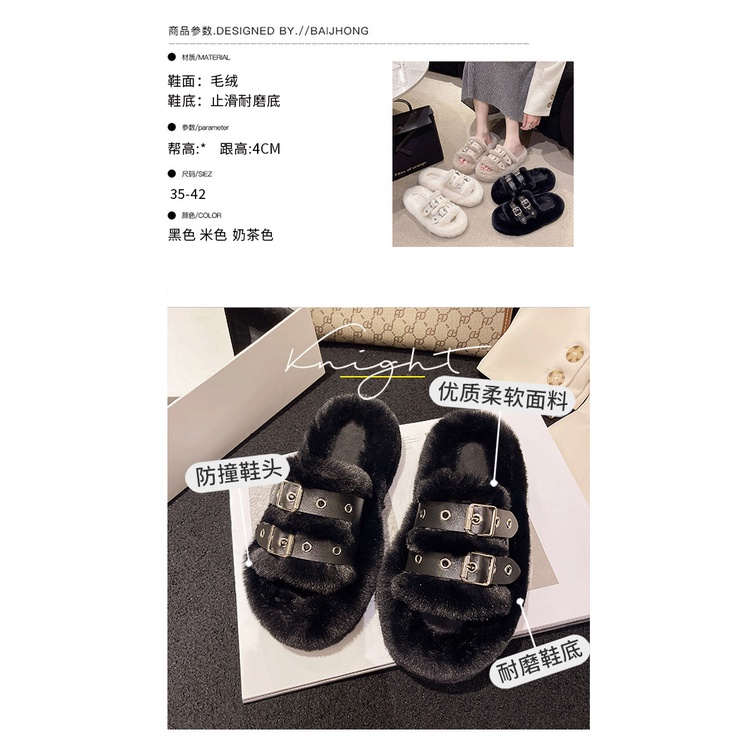 Dép Bông Đi Trong Nhà Mùa Thu Đông Dày Dặn Thoải Mái Hợp Thời Trang Cho Nữ