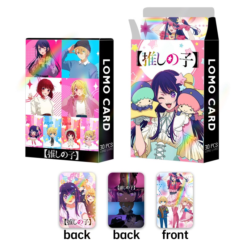 OSHI NO KO Laser Flash Lomo Card Double-sided Color Printing Photocard