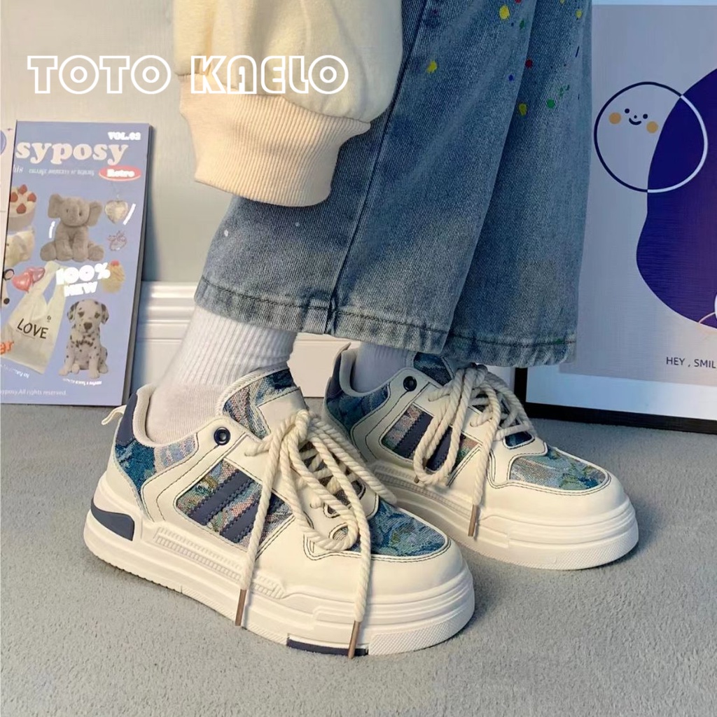 TOTOK giày thể thao nữ giày sneaker nữ Thoáng Khí 2023 hot trend Mềm mại Đa dạng Đệm êm Điều chỉnh được FYD23A13QF 44Z231031