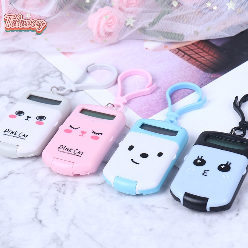 Máy Tính Bỏ Túi Mini  Có Móc Khóa Sáng Tạo Kích Thước Bỏ Túi Dùng Trong Văn Phòng