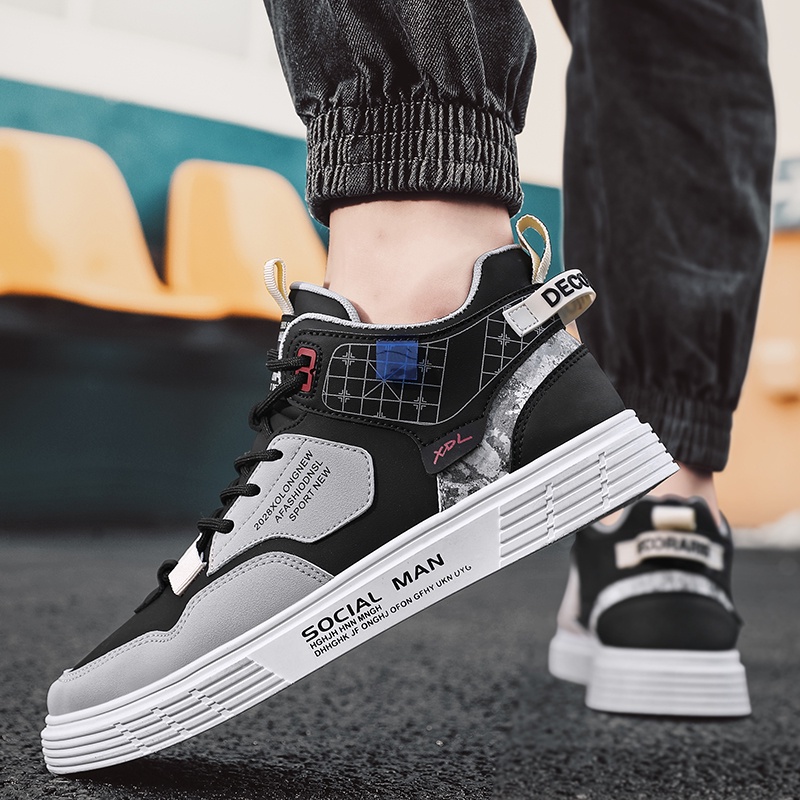 Giày thể thao dày lười nam cao cấp giày trắng nam giày thoáng khí chất lượng cao giày nam