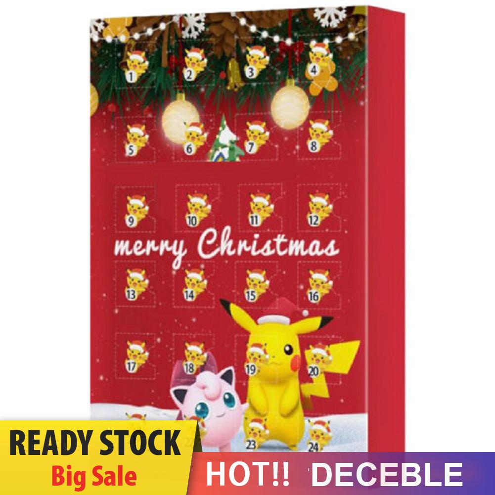 Lịch Đếm Ngược 24 Ngày Hình Hộp Bí Ẩn pokemon Giáng Sinh Đếm Ngược