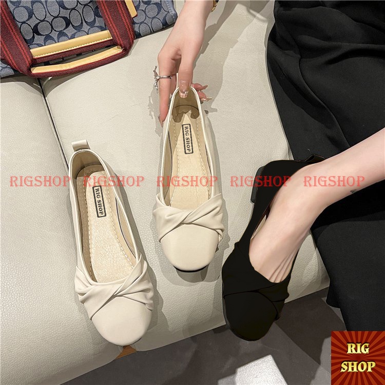 GIÀY BÚP BÊ XOẮN NƠ MŨI VUÔNG SIÊU XINH - C20