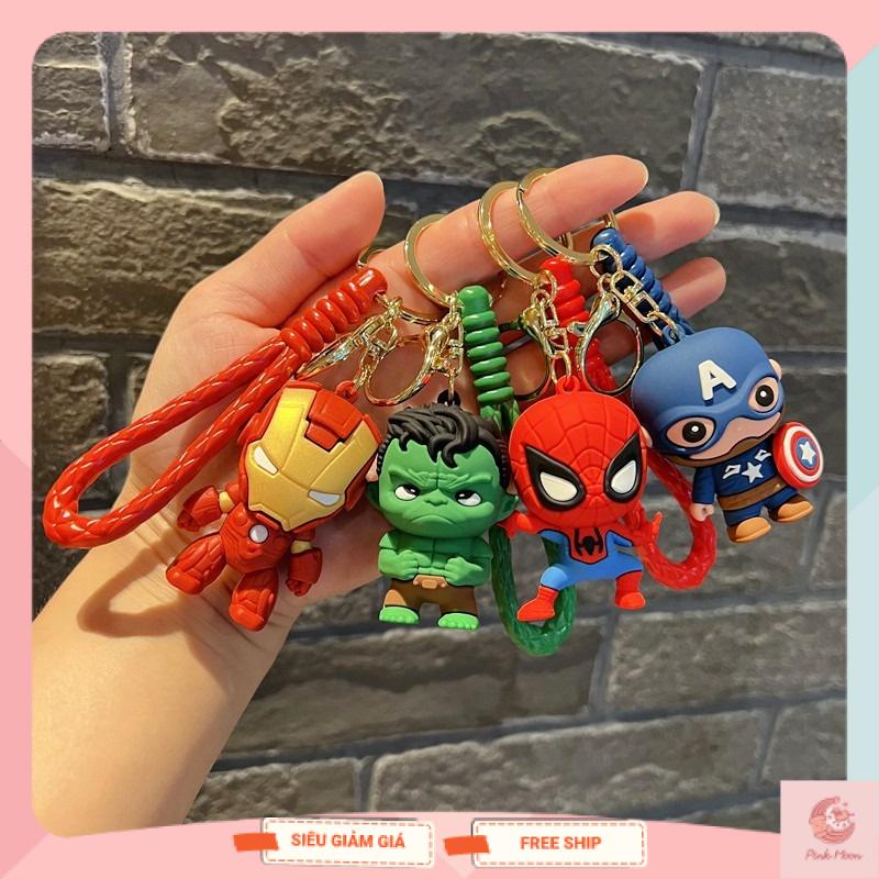 Móc khóa Marvel siêu anh hùng đáng yêu nhựa PVC cao cấp dùng làm móc chìa khóa đeo balo túi xách