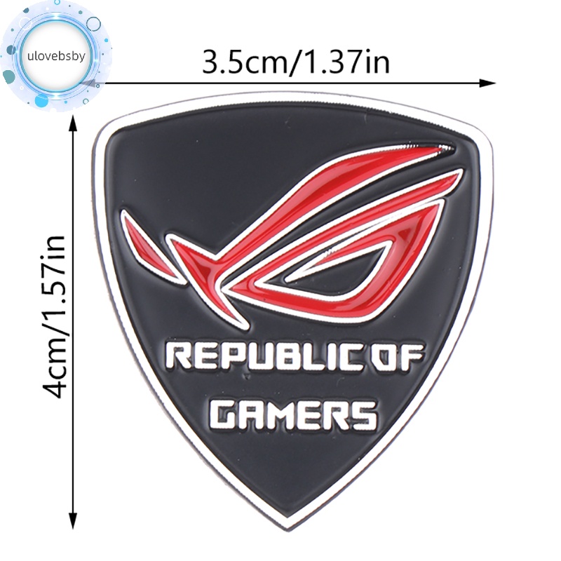 Sticker Kim Loại Dán Trang Trí Điện Thoại / Máy Tính In logo ulovebsby rog