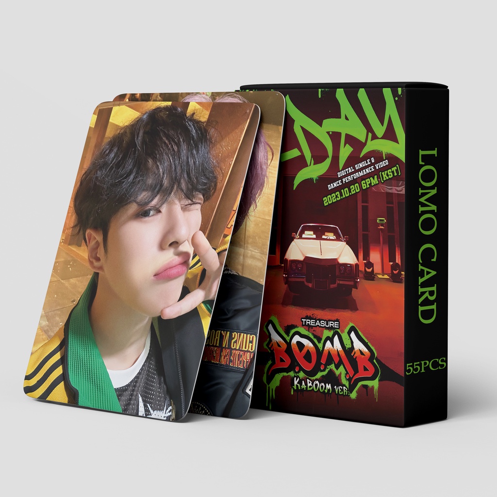 Treasure Album B.O.M.B Photocard Treasure REBOOT BONA BONA & MOVE & Date with You Lomo Card Postcard 55pcs/box