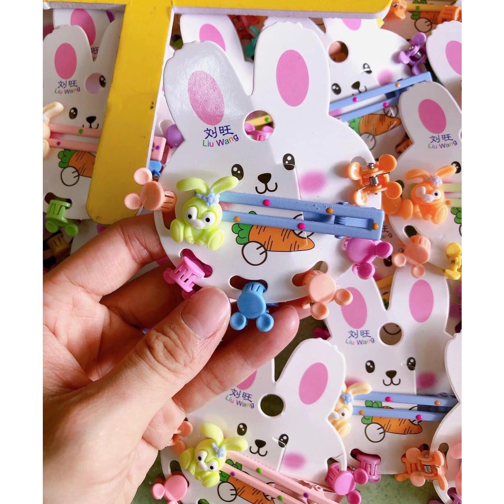 SET KẸP TÓC NHÍ CHO BÉ 7 CHI TIẾT 18k/ set Kẹp tóc nhí, kẹp tóc tạo kiểu siêu đáng yêuMột set kẹp tó