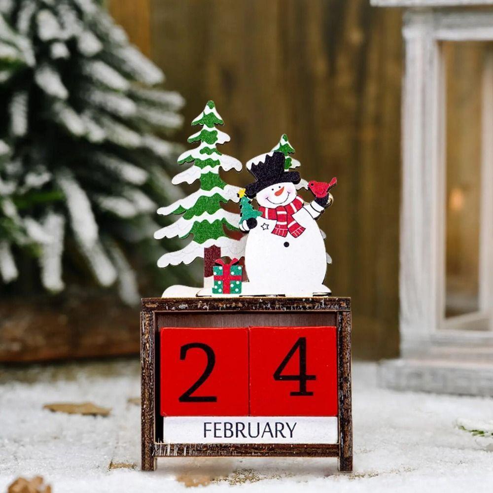 Lịch Để Bàn Bằng Gỗ Hình Ông Già Noel Sáng Tạo diy