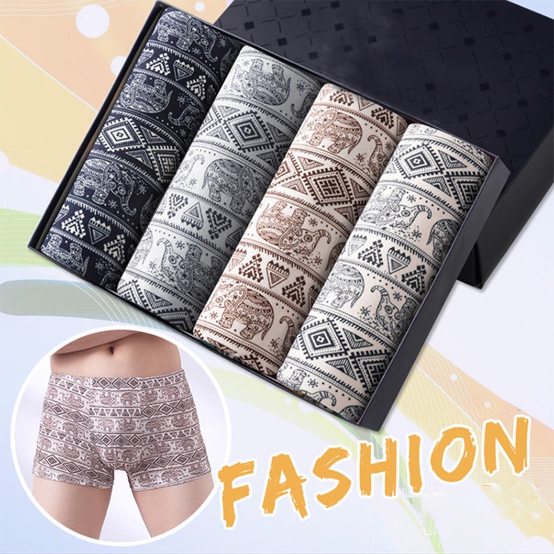 Bộ 4 Quần Lót boxer Thời Trang Trẻ Trung Cho Nam