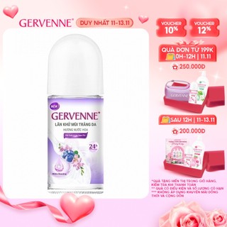 Lăn khử mùi trắng da Gervenne Việt Quất & Hoa Lan Nam Phi 50ml
