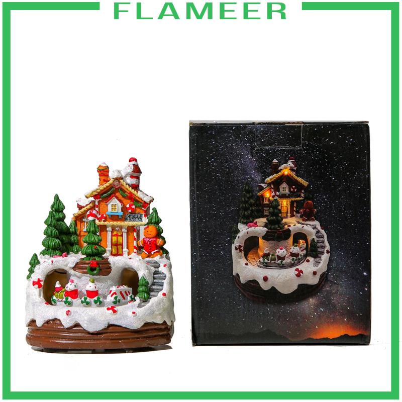 Ngôi Nhà Tuyết Có Nhạc Để Bàn Trang Trí Giáng Sinh