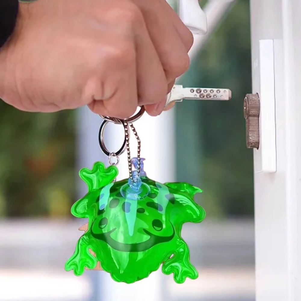 Bong Bóng Hình Ếch Bơm Hơi mini Có Móc Khóa Trang Trí Túi Xách / Điện Thoại Di Động