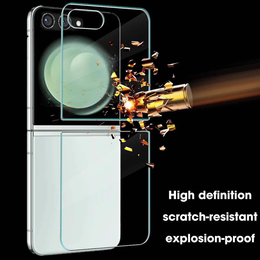 Set 2 Kính Cường Lực Bảo Vệ Màn Hình / Mặt Trước / Sau Chống Trầy Xước Cho samsung galaxy z flip 5