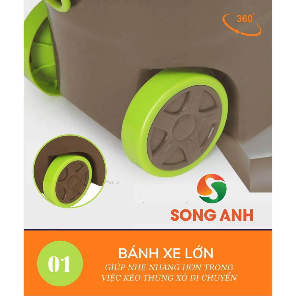 Cây Lau Nhà Thông Minh Xoay 360 Độ Có Bánh Xe SONG ANH, Bộ Lau Nhà đa Năng Cao Cấp Có Van Xả Nước Thải Siêu Tiện Dụng