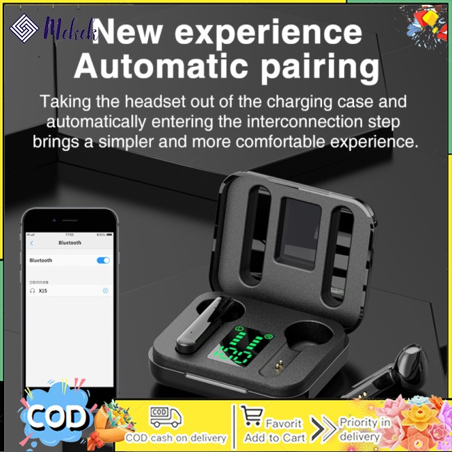 Tai Nghe Nhét Tai Không Dây bluetooth 5.0 Chống Nước Cảm Ứng Thông Minh l12 tws