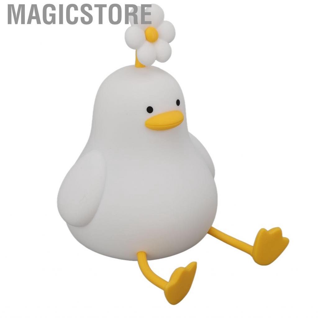 Magicstore Cute Duck Night Light Silicone Lamp 1200mAh Rechargeable  Dimmable Kids for Bedside Bedroom Dormitory