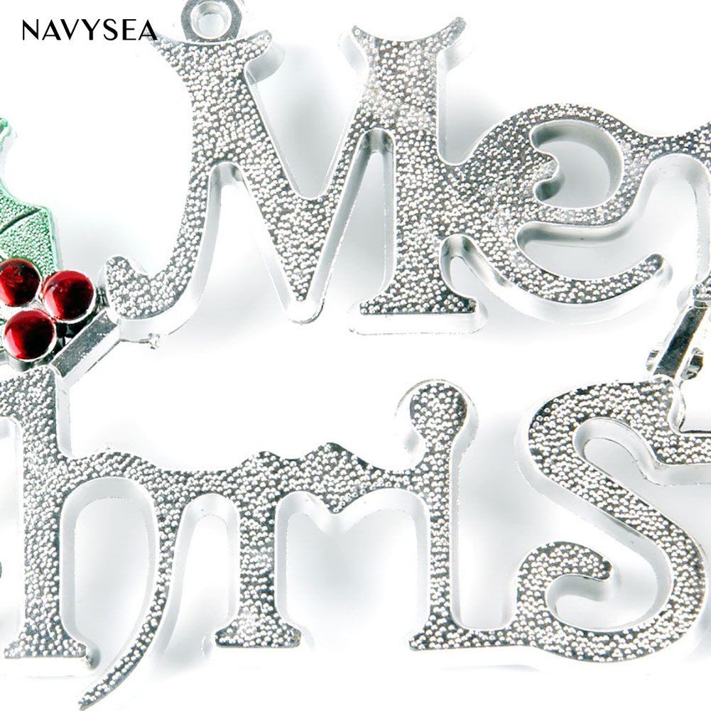 Set 2 Chữ Gỗ Lấp Lánh Trang Trí Giáng Sinh