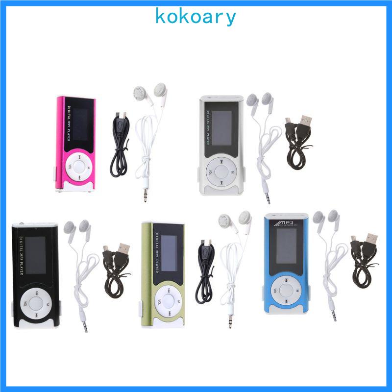 Kok Máy Nghe Nhạc mp3 mini Màn Hình lcd 32gb tf Có Kẹp Chất Liệu Nhôm