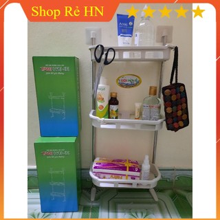 Kệ nhựa đa năng nhà tắm nhà vệ sinh 2,3 tầng kệ bồn cầu tiết kiệm không gian hít chân không gắn tường. Shop Rẻ HN