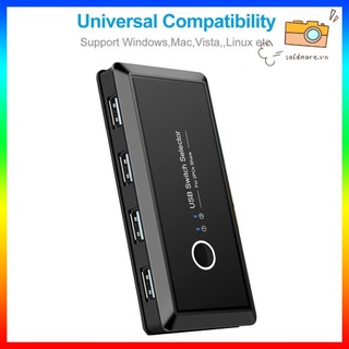 USB KVM Switch USB 3.0 2.0 Switcher 2 cổng PC Chia sẻ 4 thiết bị Switch