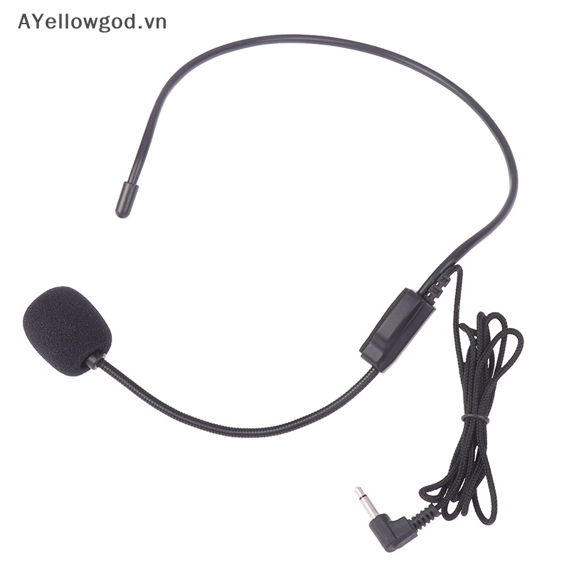 Micro Gắn Đầu ayellowgod Có Dây Chuẩn 3.5mm Hỗ Trợ Dạy Học