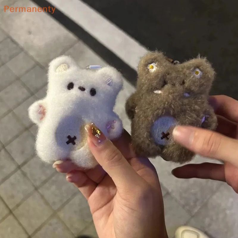 Móc Khóa Hình Gấu Bông Nhỏ Nhắn Dễ Thương Có Tiếng Kêu Làm Quà Tặng Cho Ba Lô / Ô Tô / Túi Xách