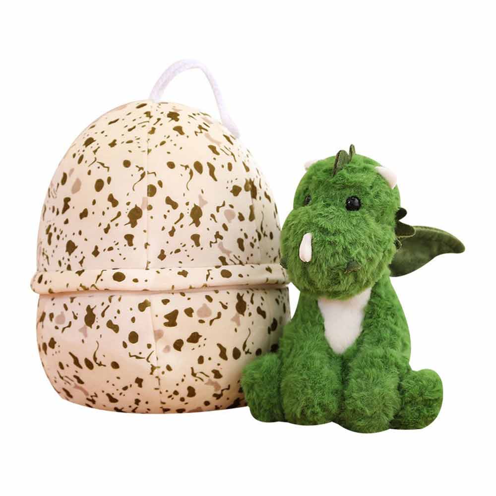 Green Dinosaur Plush Toy Dragon Egg Pillow Doll Gift Filling Soft Dinosaur