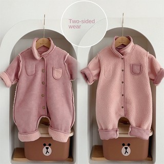 Mềm bộ áo liền quần mùa đông ấm áp cho bé