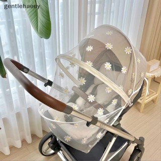 Lưới chống muỗi thêu hoa cúc thoáng khí cho xe đẩy em bé