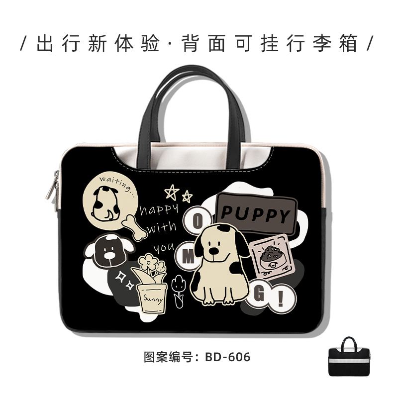 Túi Da pu Đựng laptop Chống Sốc Chống Thấm Nước Họa Tiết Hoạt Hình Cho Nam Và Nữ 13.3 14.1 15 15.6 16.1 17.3inch