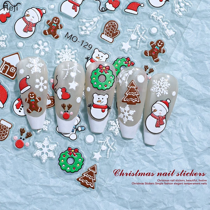 Heji Miếng Dán Trang Trí Móng Tay 3d Chủ Đề Giáng Sinh vn