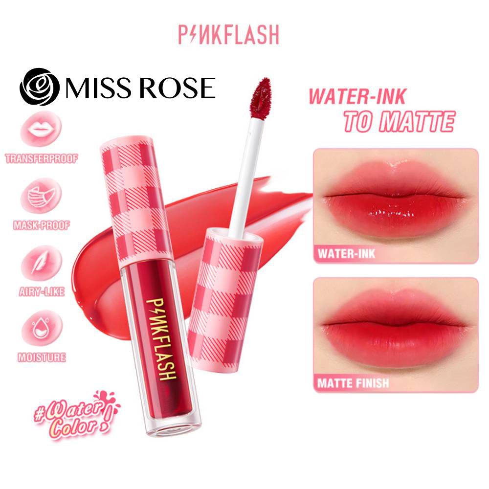 PINKFLASH Lip Gloss Lip Dye Cho Đôi Môi Quyến Rũ Trang Điểm Nâng Cao ღ COD Kiểu Trang Điểm Lấp Lánh
