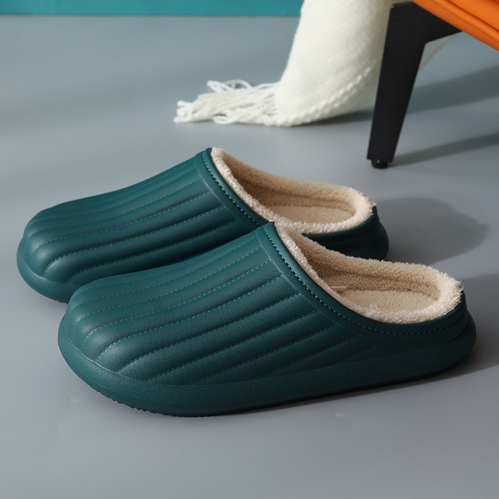Dép Bông Đi Trong Nhà / Ngoài Trời Giữ Ấm Chống Trượt / Thấm Nước Thời Trang Thu Đông Cho Nam