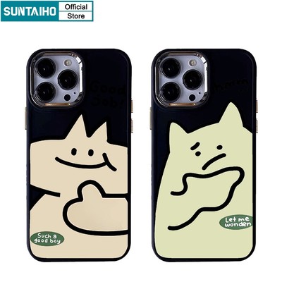 Suntaiho Ốp Điện Thoại silicon Mềm Chống Sốc Hình Mèo Vui Nhộn Cho iphone 15 14 12 13 11 pro max ip 7 8 plus x xs xr xs max