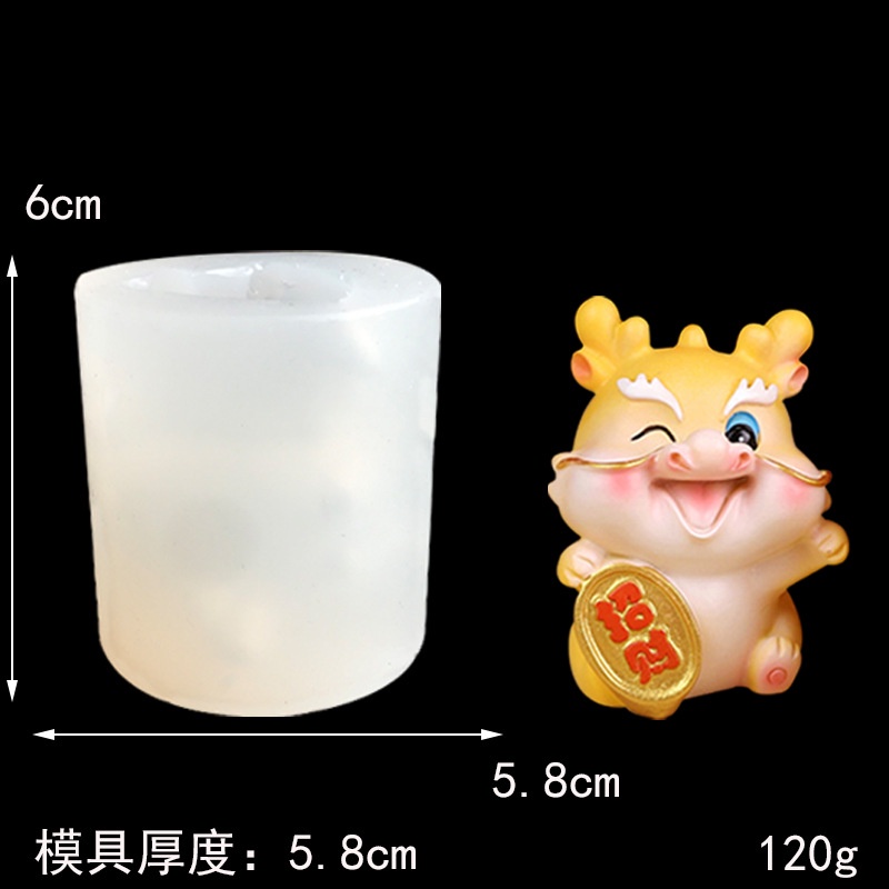 Khuôn Silicon Hình Rồng Hoạt Hình Sáng Tạo Trang Trí Bàn Làm Việc