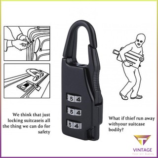 Security 3 Combination Travel Suitcase Luggage Bag Code Lock Zipper Padlock [H/11]