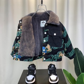 [SIZE 90-150] Áo khoác Jean lót Lông cho bé Trai phong cách Hàn Quốc