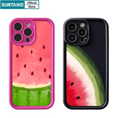 Suntaiho Ốp Điện Thoại tpu silicon Mềm Chống Sốc Họa Tiết Dưa Hấu Cho iphone 15 14 12 13 11 pro max ip 7 8 plus x xs xr xs max