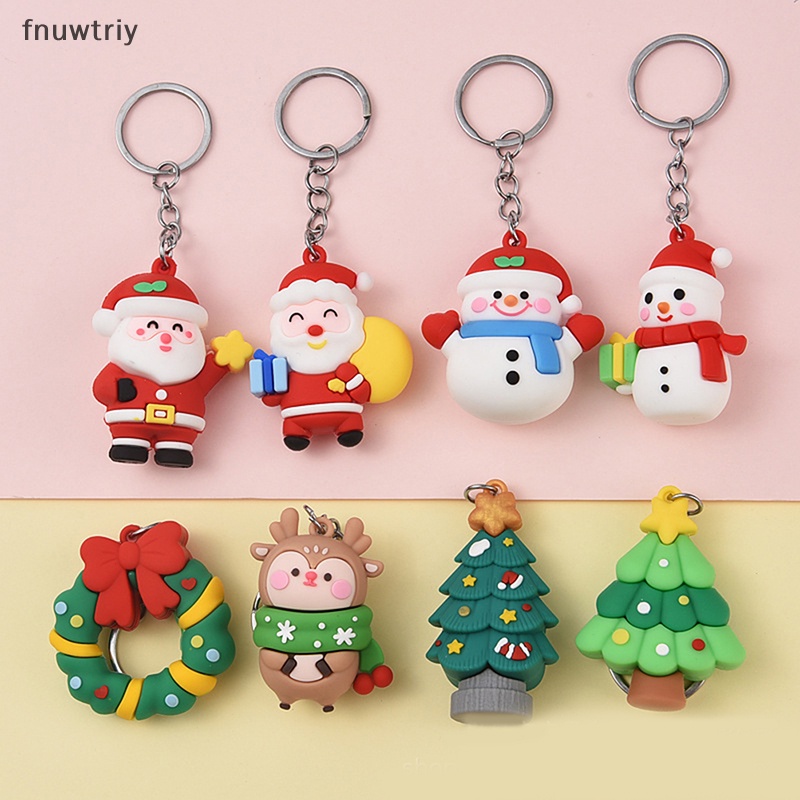 Móc Khóa Hình Ông Già Noel / Tuần Lộc / Cây Thông Giáng Sinh Dễ Thương Dùng Làm Quà Tặng Cho Bé vn