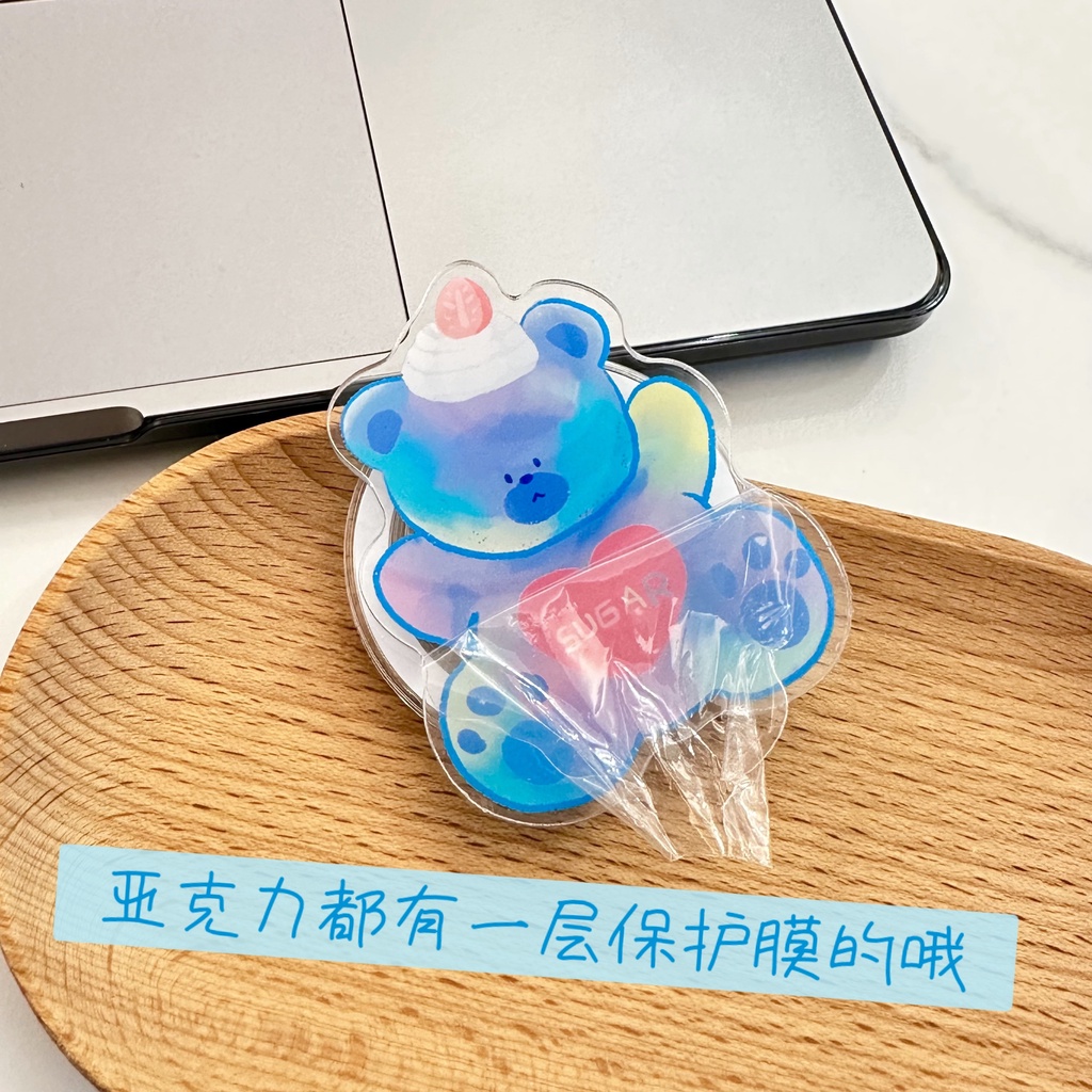 Giá Đỡ Điện Thoại / Máy Tính Bảng Bằng pc Họa Tiết Hoạt Hình Gấu / Chó / Mèo / spongebob Đáng Yêu Có Nam Châm Hút Chống Rơi