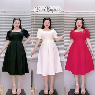 Đầm Thiết Kế Sang Chảnh Bigsize Nữ– Form Tôn Dáng, Dự Tiệc Thanh Lịch,Vải Cotton Lạnh Mặc Mát DTK19