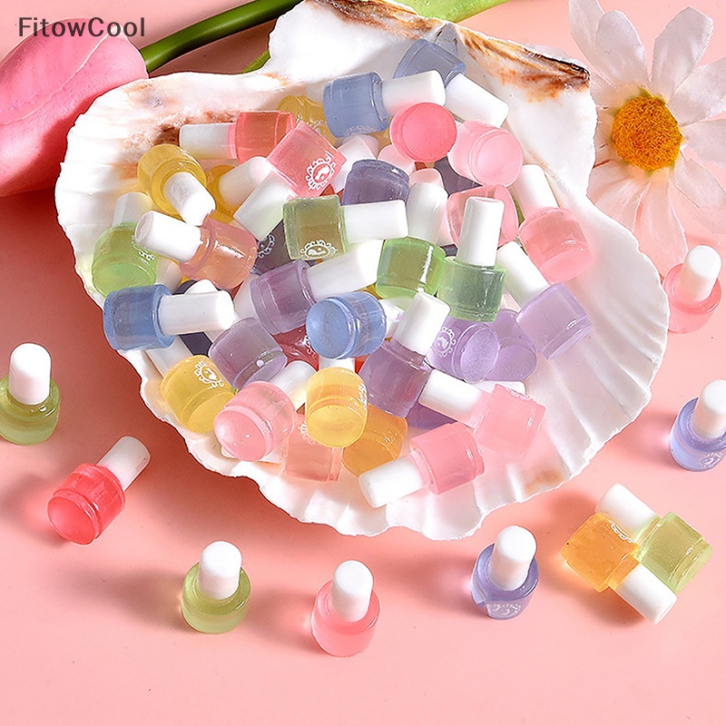 Fcvn Set 5 Lọ Sơn Móng Tay resin Dạ Quang Thủ Công diy qdd