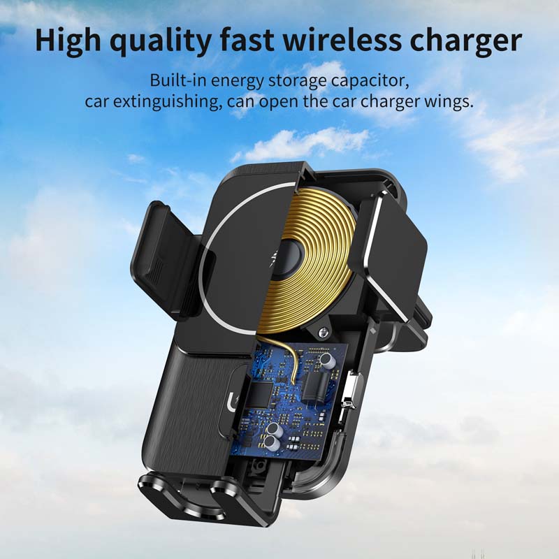 Giá Đỡ Điện Thoại Kiêm Sạc Nhanh Không Dây 15w qi Cho iphone 15 / 14 / 13 / 12 series
