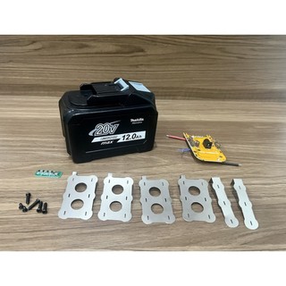 Vỏ mạch makita 5s-3p 18v 12ah cell 21700 sạc adapter, dùng mạch vàng phổ thông.