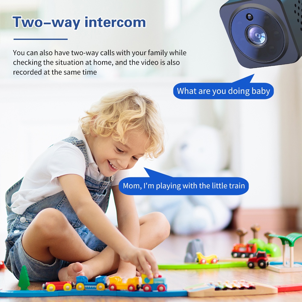 Camera Không Dây mini as02 hd Hai Chiều Tự Động Nhìn Ban Đêm Mới 2024