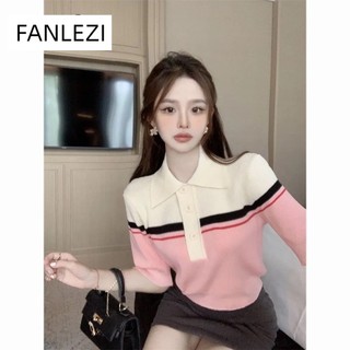 FANLEZI FANLEZI thun áo áo croptop Thời trang hàn quốc  Stylish Korean Style Phong cách Beautiful A99J0DY 36Z230909