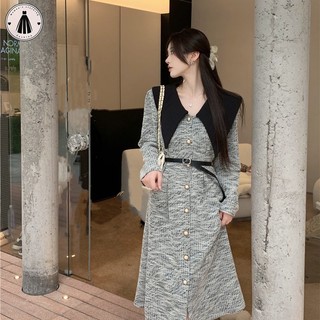 Hormoo Váy cổ điển cổ điển kiểu Pháp mới váy dài tay thích hợp