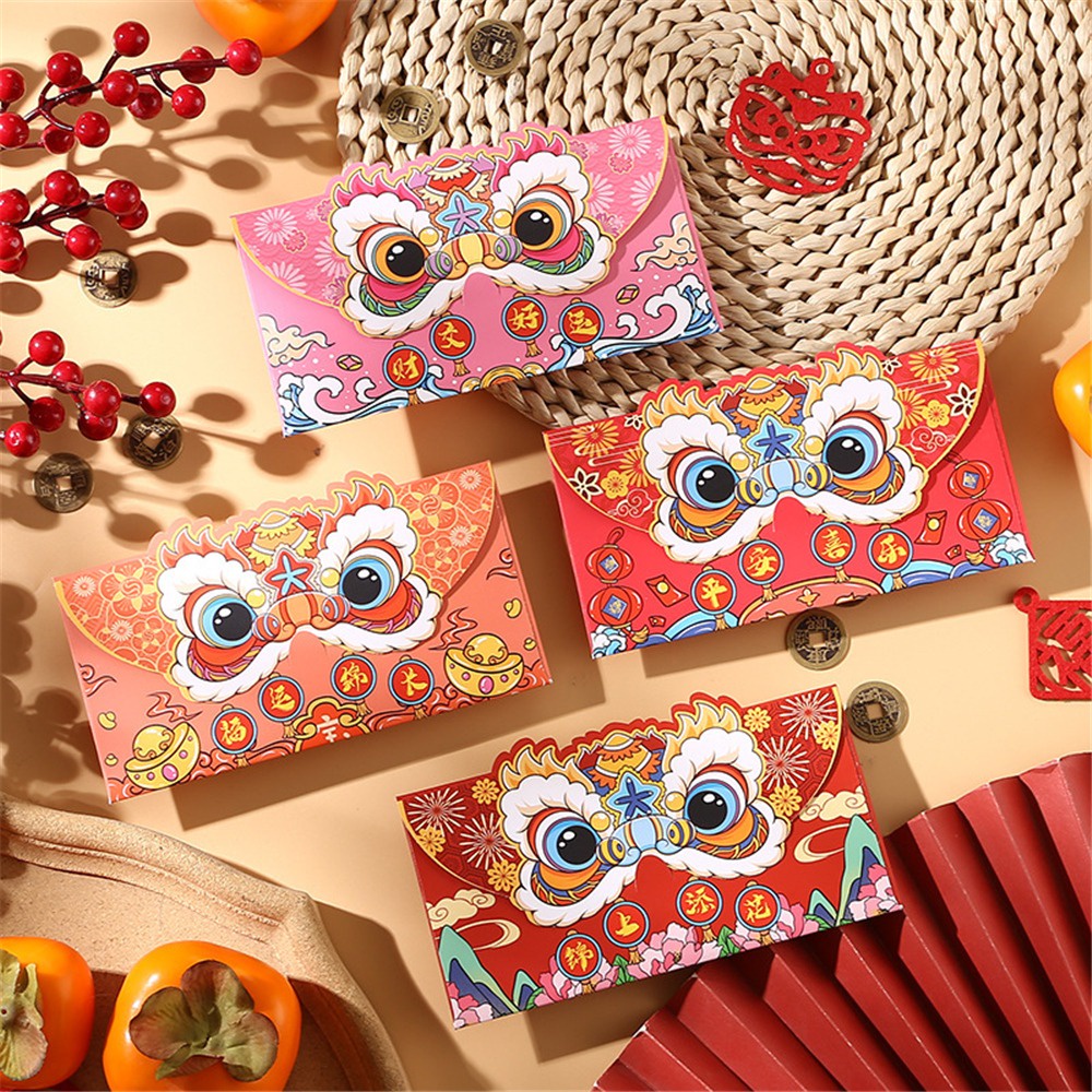 Bao Lì Xì Năm Mới Màu Đỏ May Mắn Phong Cách Trung Hoa